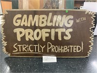 Gambling Profits Wall Art Display 18 x 35