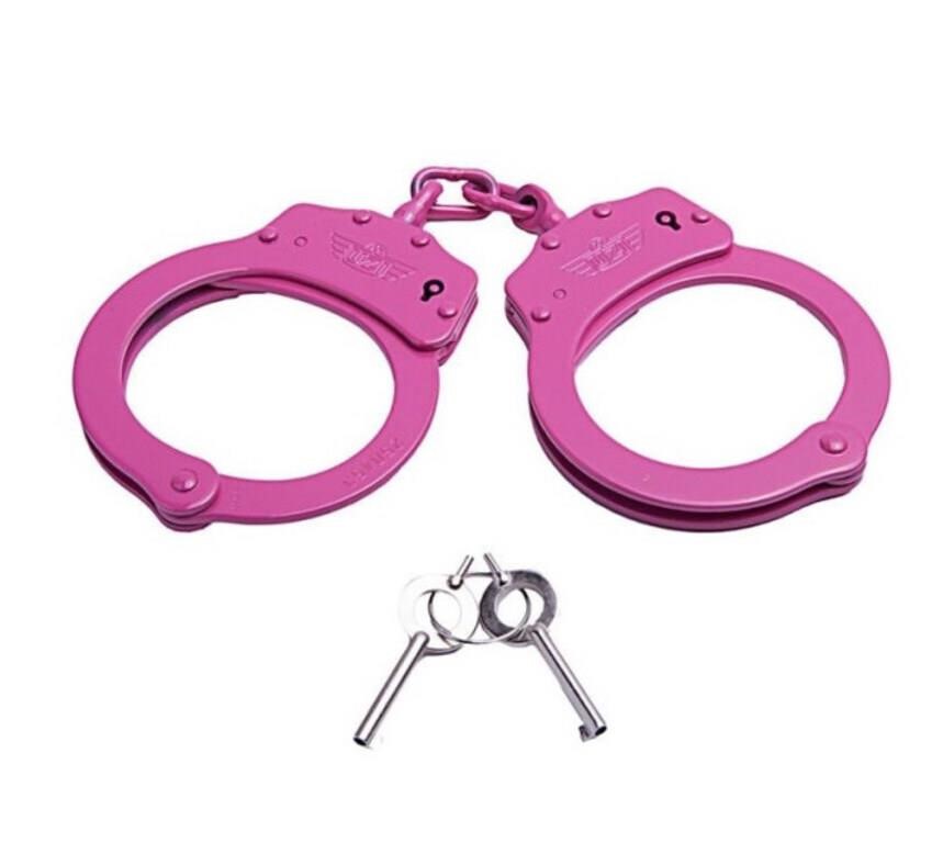 Uzi Pink Double Locking Chain Handcuff