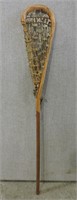 TRADITIONAL WOOD LACROSSE STICK LEATHER & COWHIDE
