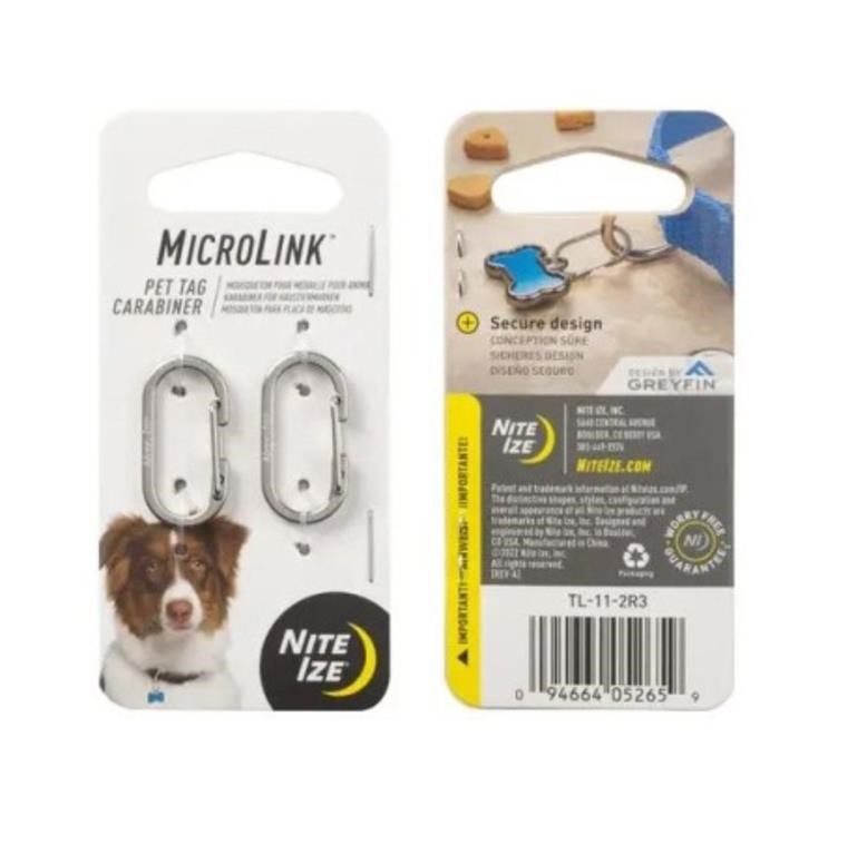 Nite-ize Microlink Pet Tag Carabiner - 2 Pack