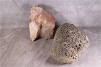 Huge Chunk of Basalt(?), Large Piece of  Chert(?)