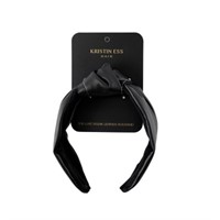 Kristin Ess Vegan Leather Headband - Black