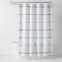 Striped with Tassels Kids' Shower Curtain Blue - P