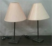 Pair Of Small Table Lamps, Approx. 20" Tall