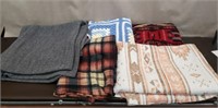 Lot of 5 Blankets. Fleece, Crochet & More