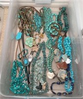 Turquoise, Lapis, Moss Agate, Drusy