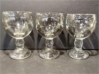 3 Heavy Goblets and 2 Callaway Wine Glasses