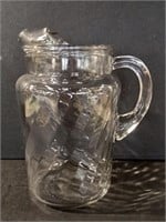 Vintage Indiana Glass Optic Swirl Pitcher