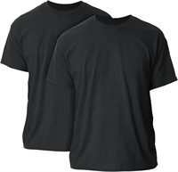 2-Pk Gildan Men's XL Crewneck T-shirt, Black Extra