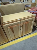 30" x 16" x 24" stained wall cabinet