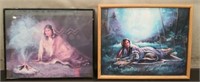 2 Framed Prints/Posters Native American Women