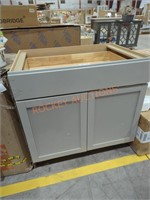 36" x 25.5" x 35" gray cabinet base
