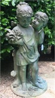 Bronze Boy & Girl Statue