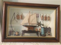 Lighthouse/Sailing Shadowbox by Maine State