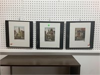 3 prints framed to 13x13. Rothenburg