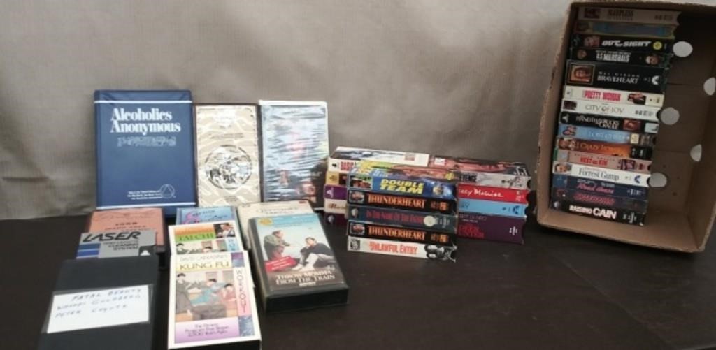 Box 37 VHS Tapes-Self Help, Tau Chi, Movies