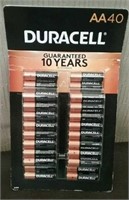 Pack of 40 Duracell AA Batteries, Expires 2030