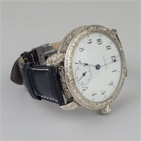 Jeweler-Made Waltham Pocket Watch Wrist Watch.