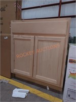 30"W×24"D×35"H Wood Base Cabinet