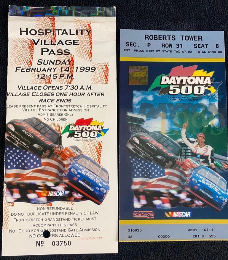 1999 Daytona 500 Ticket & Hospitality Pass