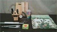 Box-Set Of Kitchen Knives, Cutting Boards, Pizza