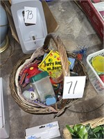 pet supplies in basket