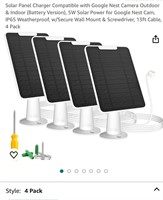 Solar Panel Charger Compatible with Google Nest
