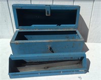 Heavy Metal Vintage Tool Box, with Tool Tray 22"