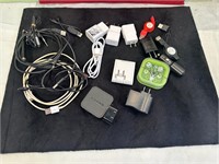 BOX OF CHARGERS ETC.