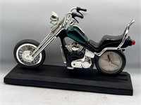 Untested MOTORCYCLE CHOPPER VINTAGE ALARM CLOCK