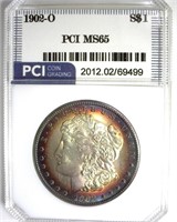 1902-O Morgan PCI MS65 Great Rim Color