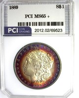 1889 Morgan PCI MS65+ Vibrant Rim Color