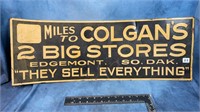 Colgan's, Edgemont, SD Metal Sign, 28" x 10"
