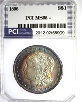 1896 Morgan PCI MS65+ Excellent Toning