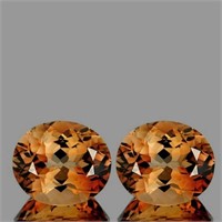 NATURAL CHAMPAGNE IMPERIAL TOPAZ PAIR 11x9 MM