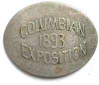 1893 Elongated Nickel Columbian Exposition