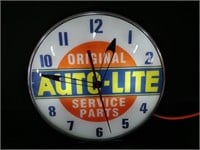 PAM Auto-Lite Lighted Advertising Clock