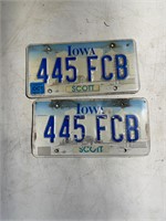Iowa license plates