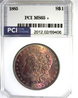 1885 Morgan PCI MS65+ Fantastic Color