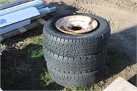 3- 16" Tires w/8 Bolt Rims - 1 Aluminum