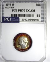 1976-S Silver Quarter PR70 DCAM LISTS $180
