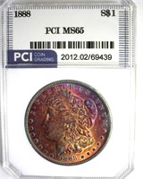 1888 Morgan PCI MS65 Exceptional Color