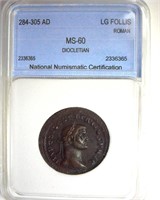 284-305 AD Diocletian Roman NNC MS60 Lg Follis