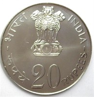 1973 20 Rupees Proof India