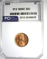 1952 Cent MS67 RD LISTS $1400