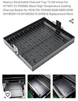 Expandable Charcoal Tray 15"-28", Black, see all