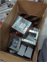 Box of metal outlet boxes