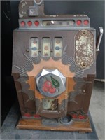 5 Cent Mills Bursting Cherry Slot Machine with Sta