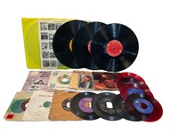 Lot of Vintage Vinyl Records Multiple Sizes