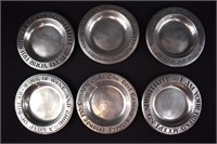6 Wilton Armetale Pewter Metal Plates